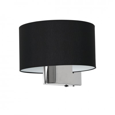 Wall Lamp Casino with shade Black Silver