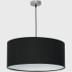 Pendant Lamp Casino with shade Ø50cm Black Silver