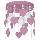 Ceiling light CORAZON with pink hearts and crystals