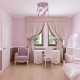 Παιδικό Φωτιστικό Οροφής CORAZON Μεταλλικό ροζ με καρδούλες και κρύσταλλα