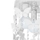 Παιδικό Φωτιστικό Οροφής ANGELICA μεταλλικό 3xΕ27 λευκό με πεταλούδες και κρύσταλλα