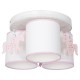 Φωτιστικό Οροφής Λευκό Uni με Μονόκερους 3-φωτο Ροζ