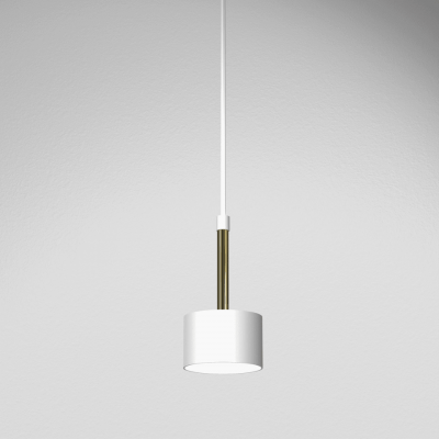 Pendant Lamp Arena with shade White Gold