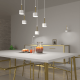 Multi-Light Pendant Lamp Arena with shade 5xGX53 Ø44cm White Gold