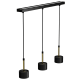 Multi-Light Pendant Lamp Arena with shade 3xGX53 Black Gold
