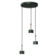 Multi-Light Pendant Lamp Arena with shade 3xGX53 Ø30cm Green Gold