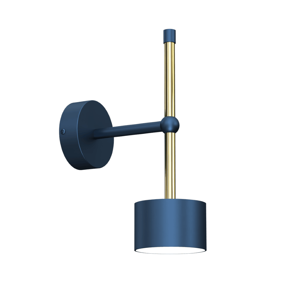 Wall Lamp Arena with shade Blue Gold