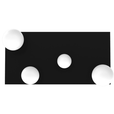 Φωτιστικό Οροφής Bibione 60cm 4xG9 Μαύρο με Λευκό