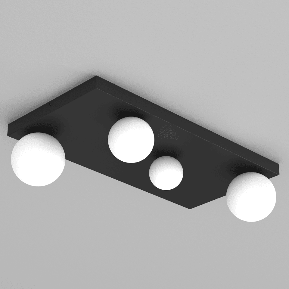 Multi-Light Ceiling Lamp Bibione 60cm 4xG9 Black White