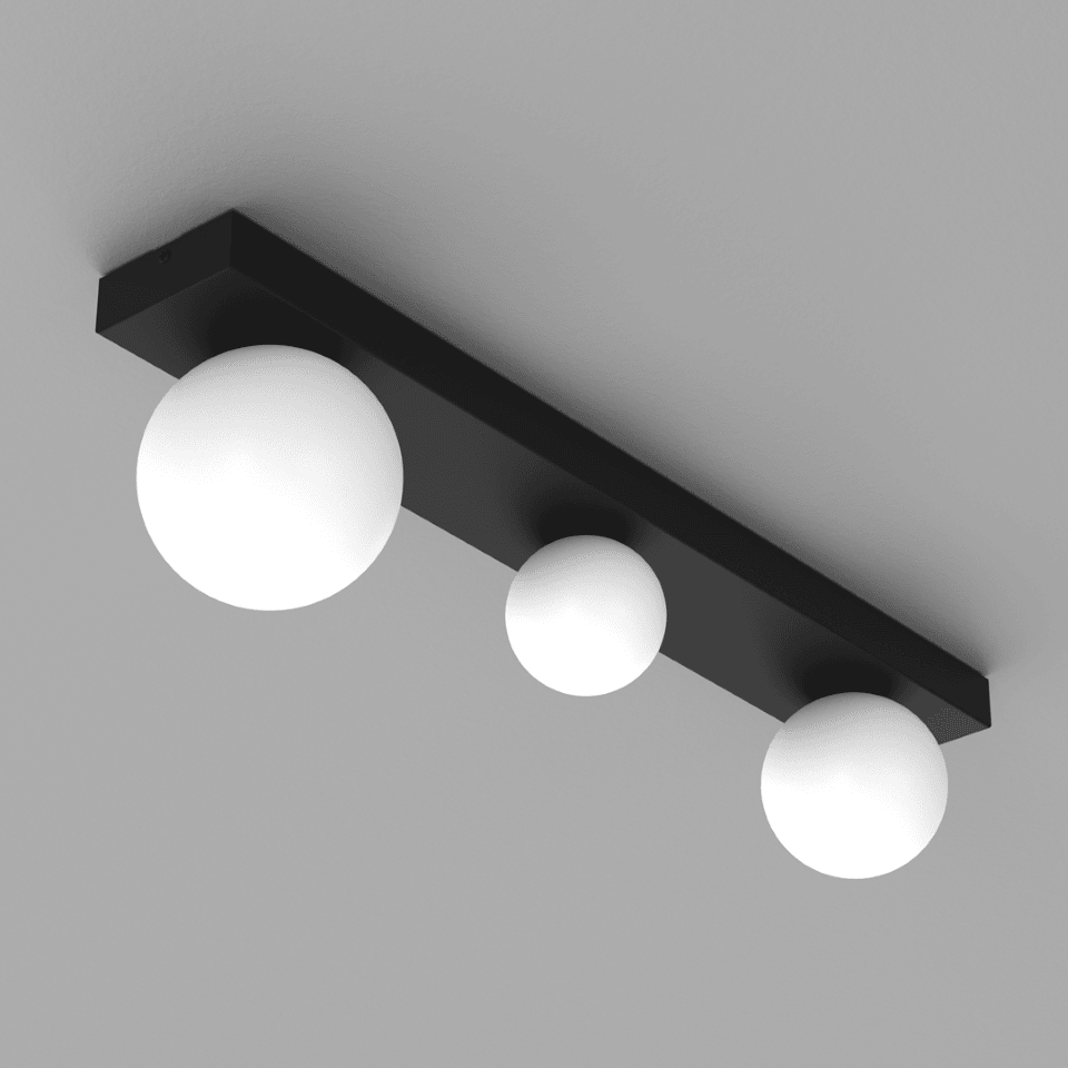 Multi-Light Ceiling Lamp Bibione 60cm 5xG9 Black White