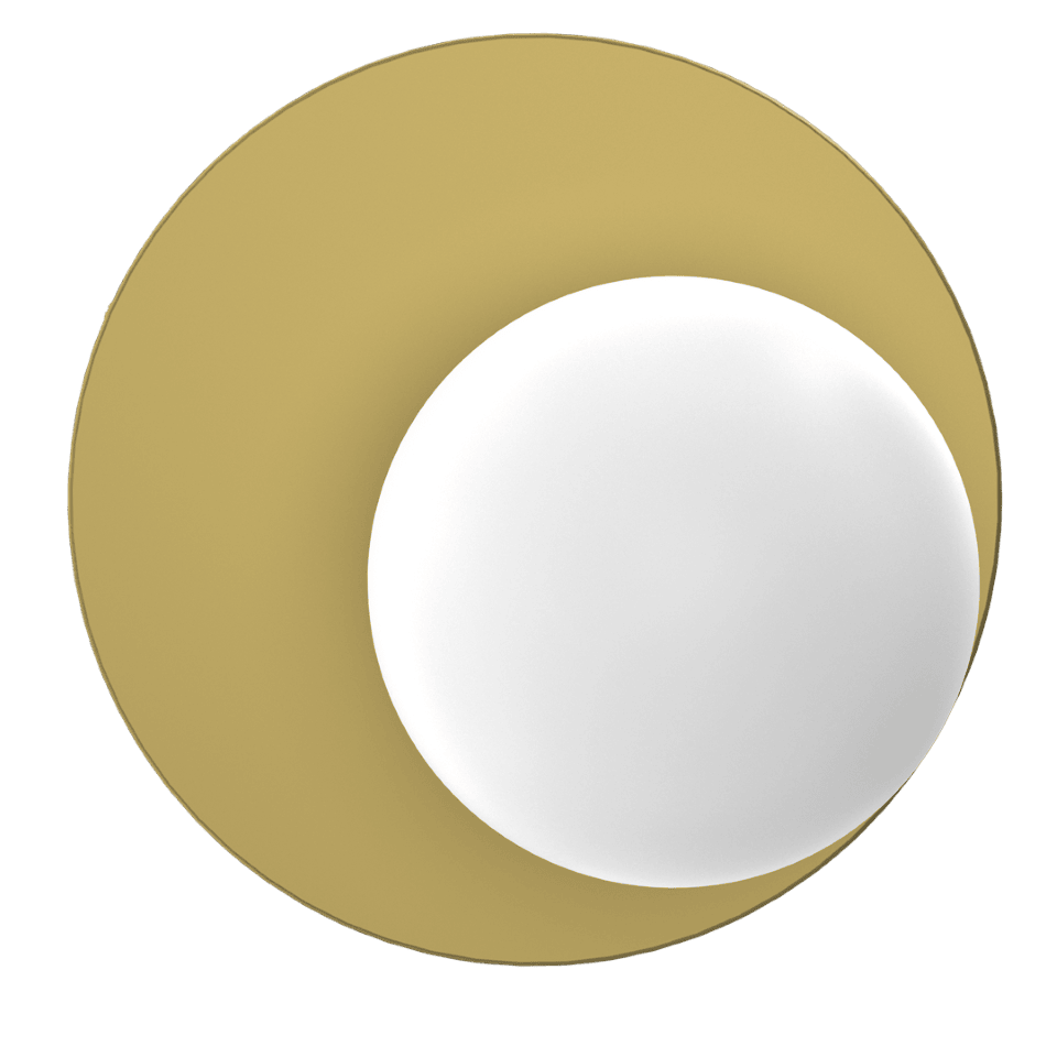 Φωτιστικό Οροφής Bibione 20cm Λευκό με Χρυσό