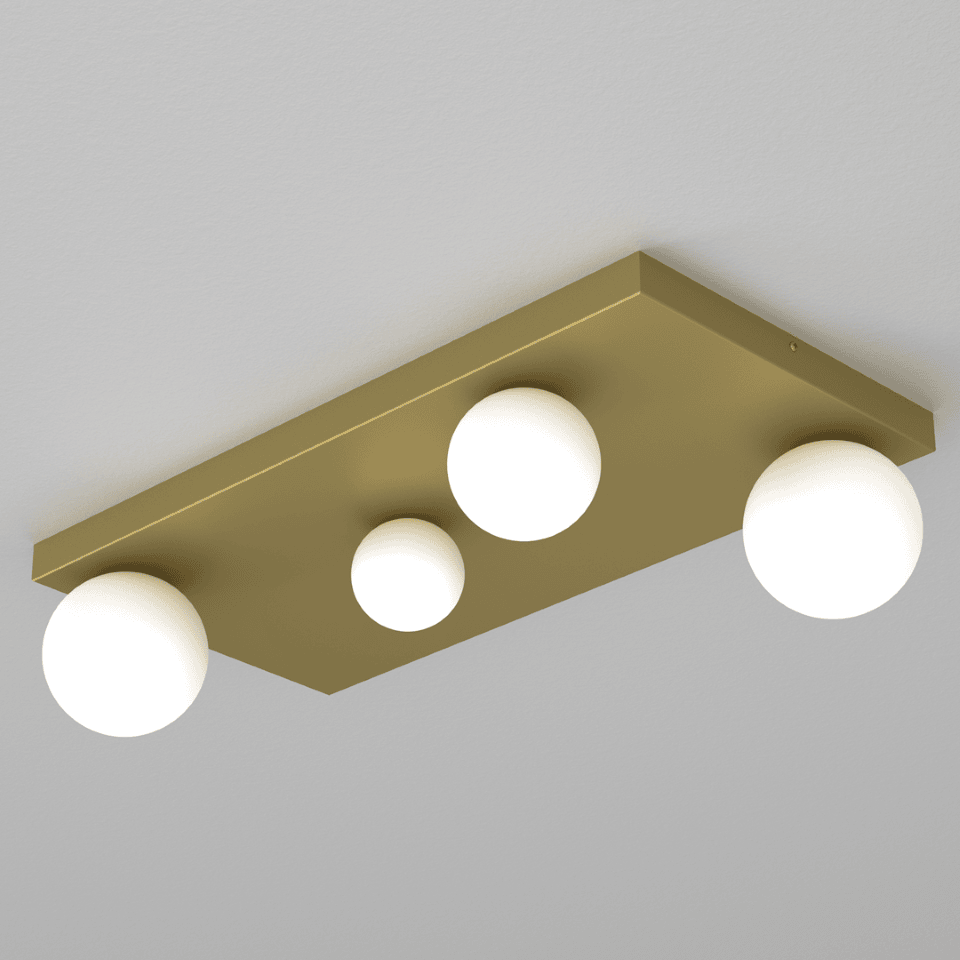 Multi-Light Ceiling Lamp Bibione 60cm 4xG9 White Gold