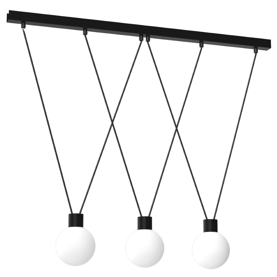 Multi-Light Pendant Lamp Capri 3xG9 Black