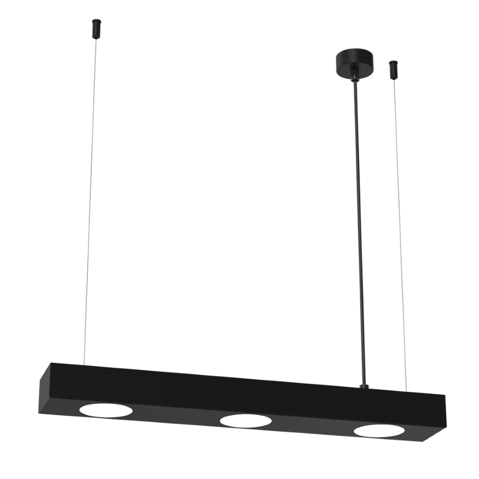 Multi-Light Pendant Lamp Alexander 60cm 3xGX53 Black