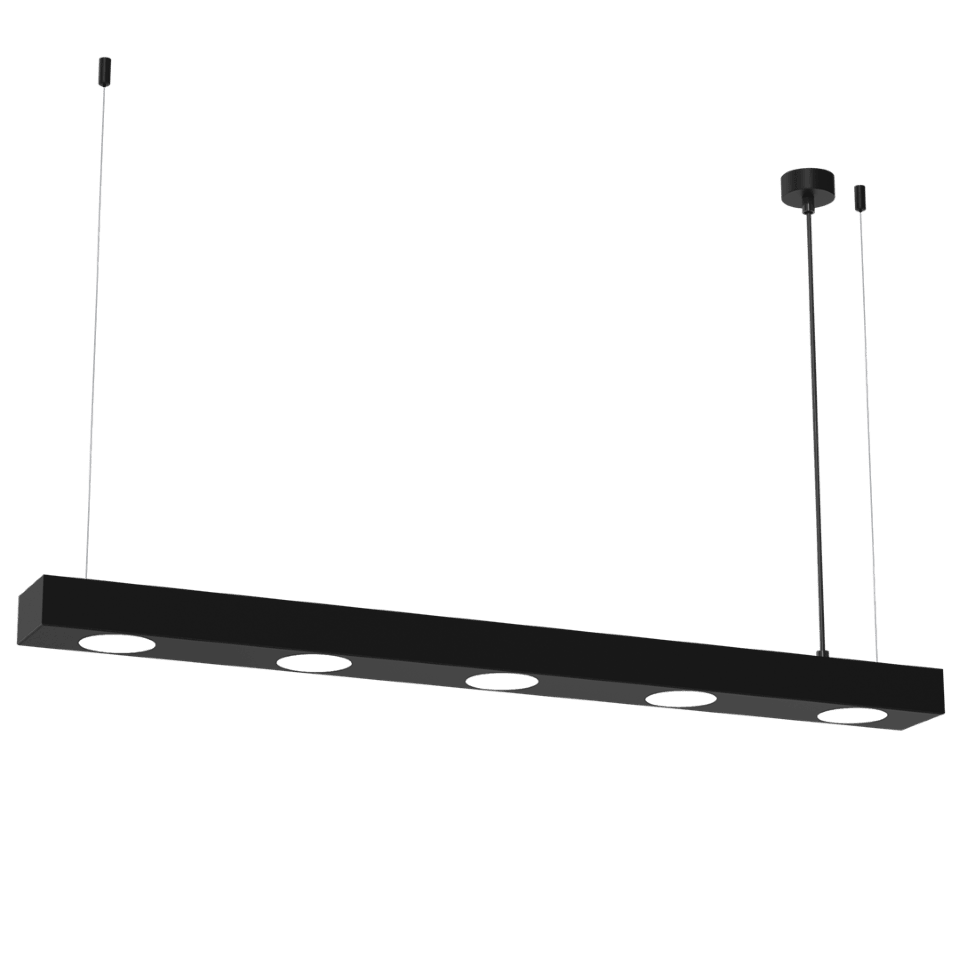 Multi-Light Pendant Lamp Alexander 102cm 5xGX53 Black