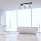 Φωτιστικό Μπάνιου SFERA Μαύρη Μεταλλική με 3 Γυάλινους Γλόμπους Λευκούς Οπάλ