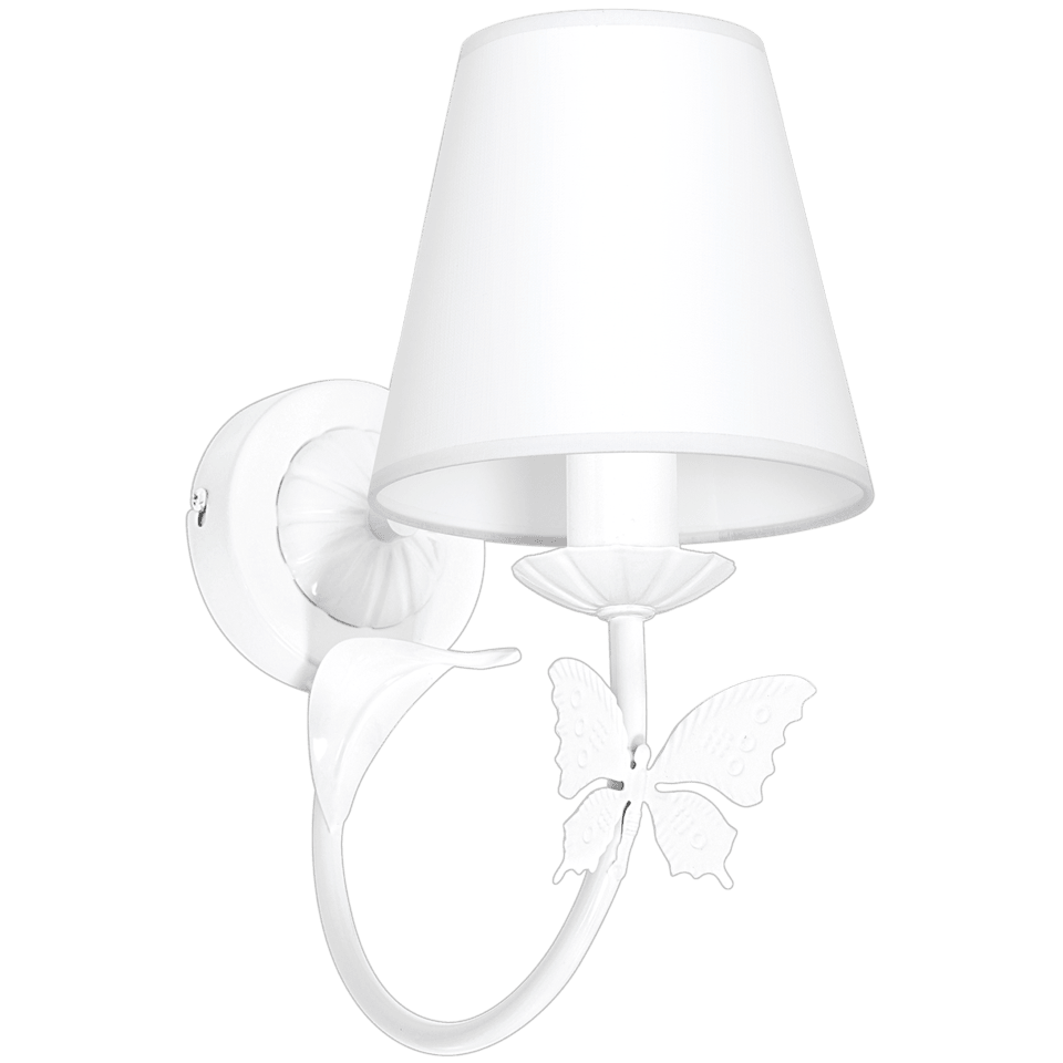 Childrens Wall Lamp Alice with shade White