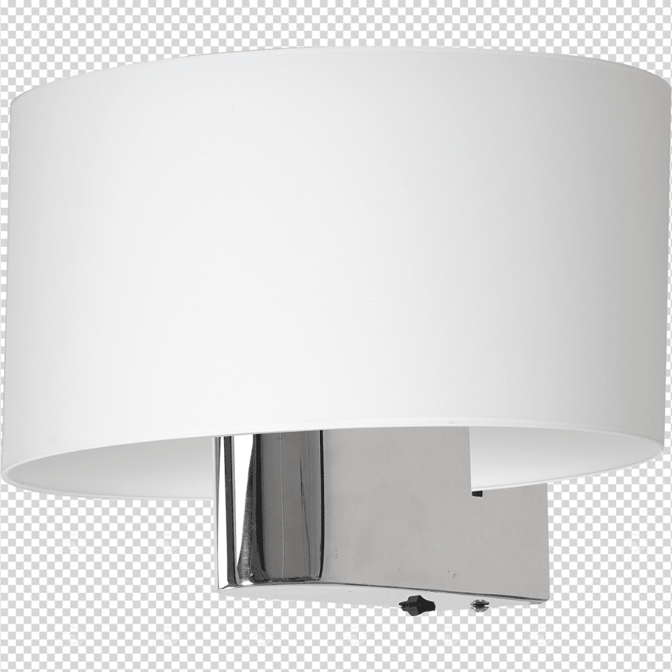 Wall Lamp Casino with shade White Silver