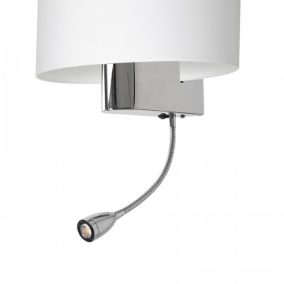 Wall Lamp Casino Hotel with shade White Silver