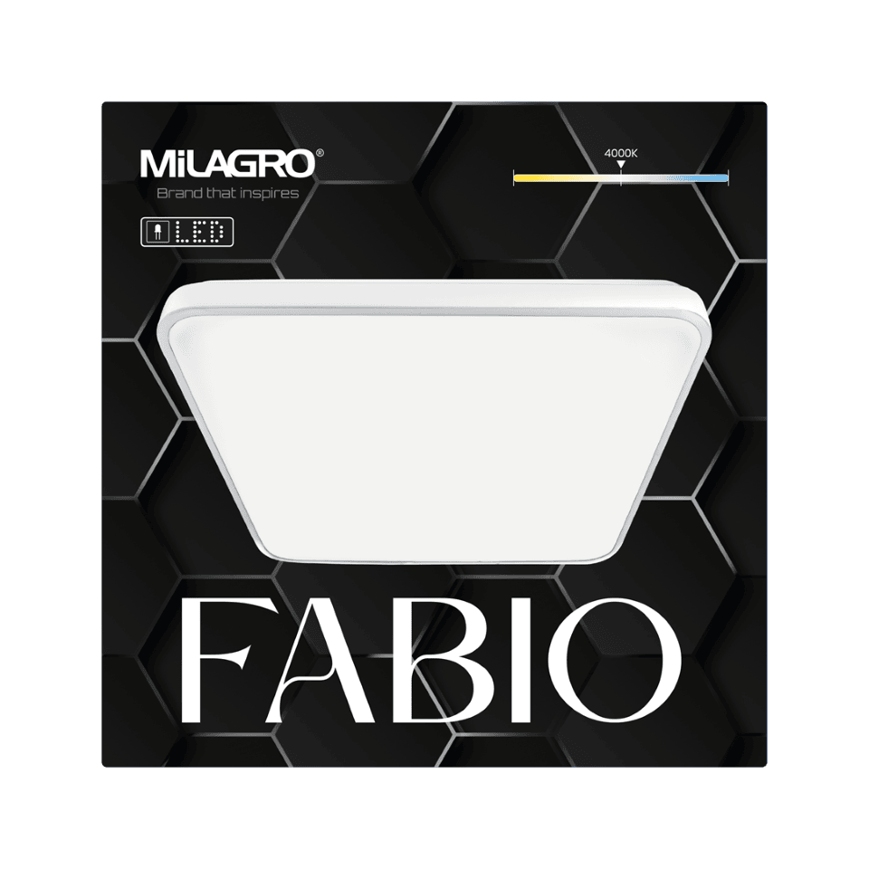 LED Ceiling Lamp Fabio 37cm White