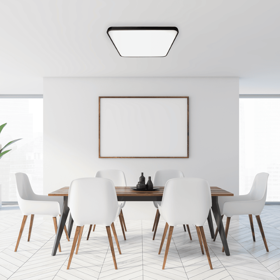 LED Φωτιστικό Οροφής Fabio 35W 47cm Μαύρο