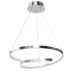 LED Κρεμαστό Φωτιστικό Lucero 48W Ø50cm Ασημί