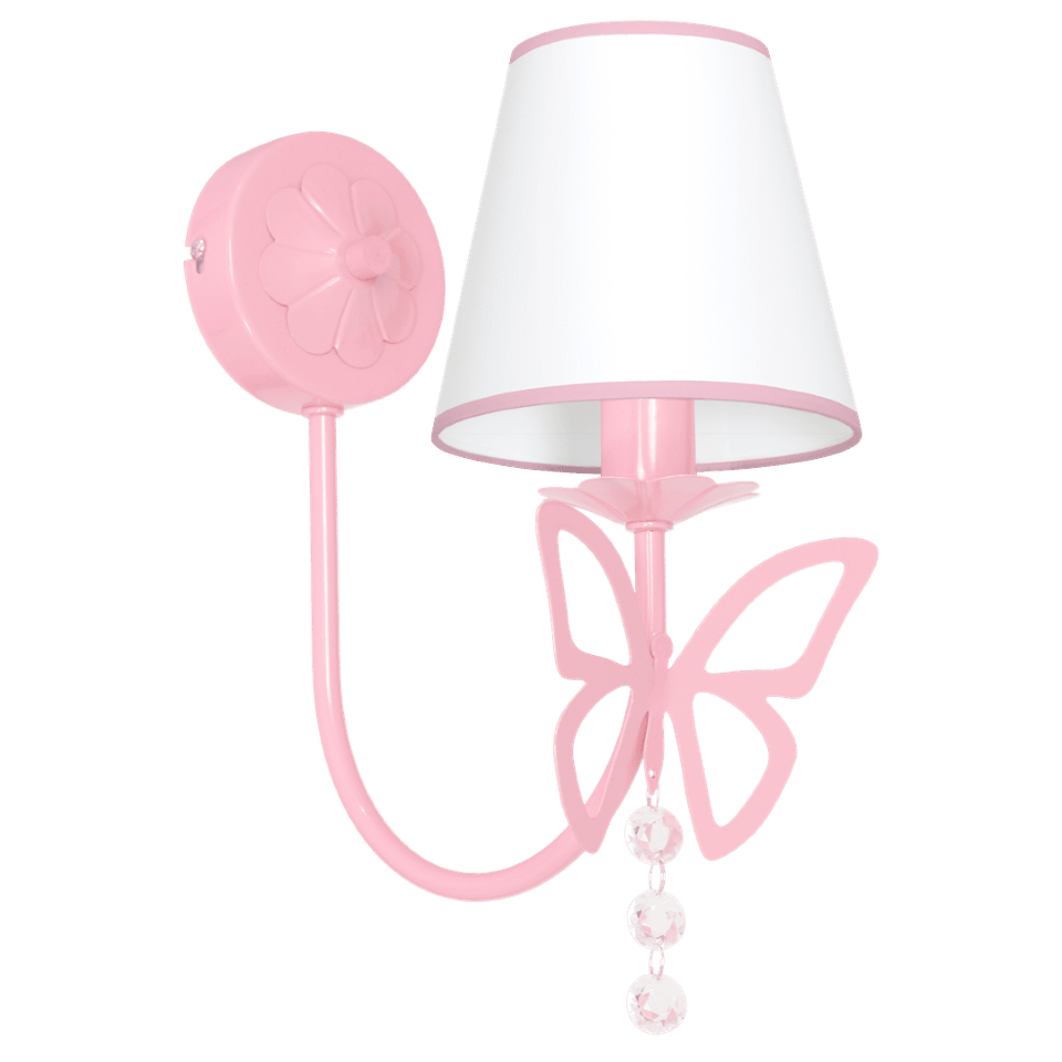 Childrens Wall Lamp Charlotte with shade Pink