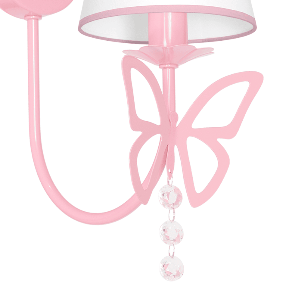Childrens Wall Lamp Charlotte with shade Pink