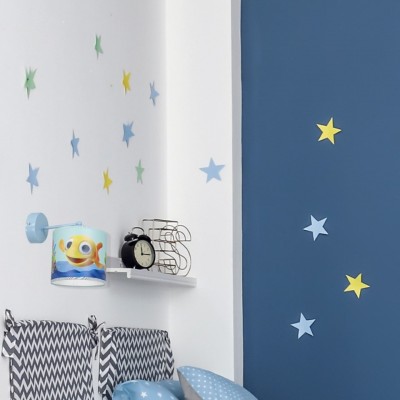 Children's Wall Lamp Rybka Minimini with shade 1xE27 Blue