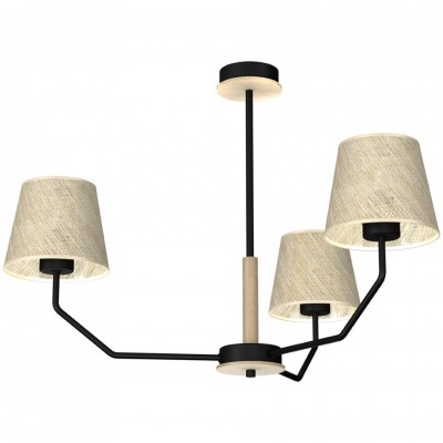 Multi-Light Pendant Lamp Etna with shade 3xE27 Ø65cm Black
