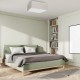 Multi-Light Ceiling Lamp Lino Biel with shade White Linen