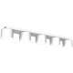 Childrens Multi-Light Ceiling Lamp Dixie with shade 60cm White