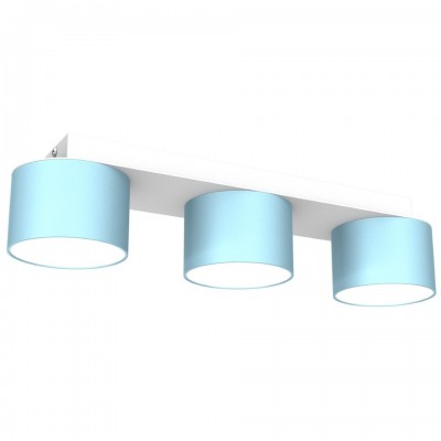 Children's Multi-Light Ceiling Lamp Dixie with shade 34cm Blue White