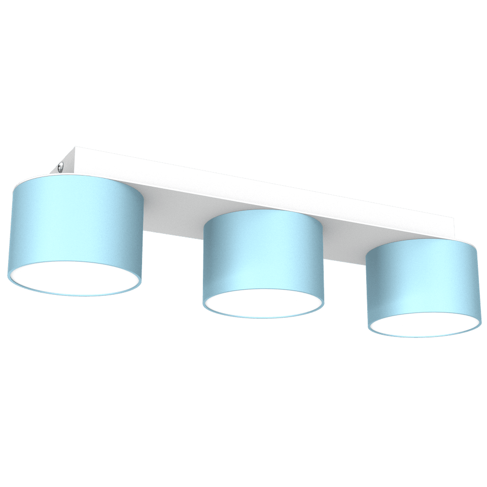 Childrens Multi-Light Ceiling Lamp Dixie with shade 34cm Blue White