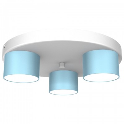 Children's Multi-Light Ceiling Lamp Dixie with shade Ø29cm Blue White