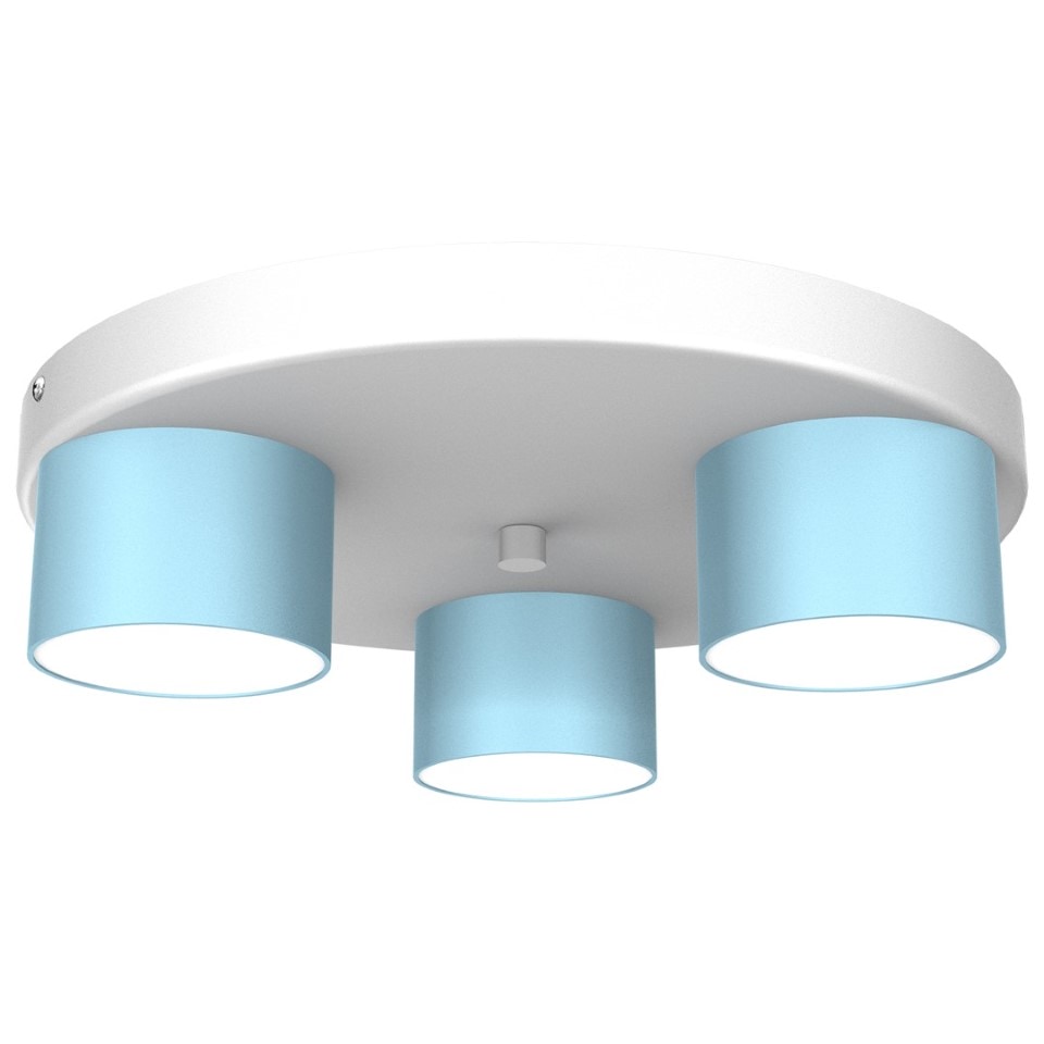 Childrens Multi-Light Ceiling Lamp Dixie with shade Ø29cm Blue White