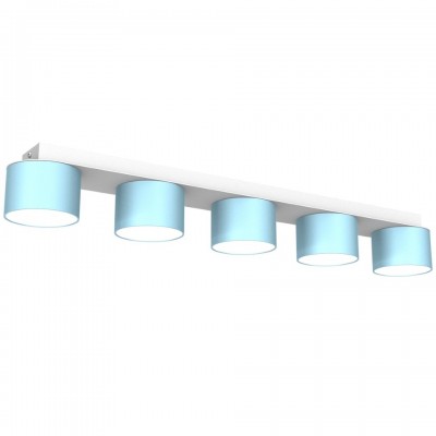 Children's Multi-Light Ceiling Lamp Dixie with shade 60cm Blue White