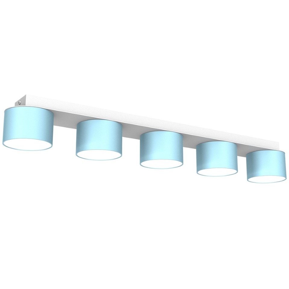 Childrens Multi-Light Ceiling Lamp Dixie with shade 60cm Blue White