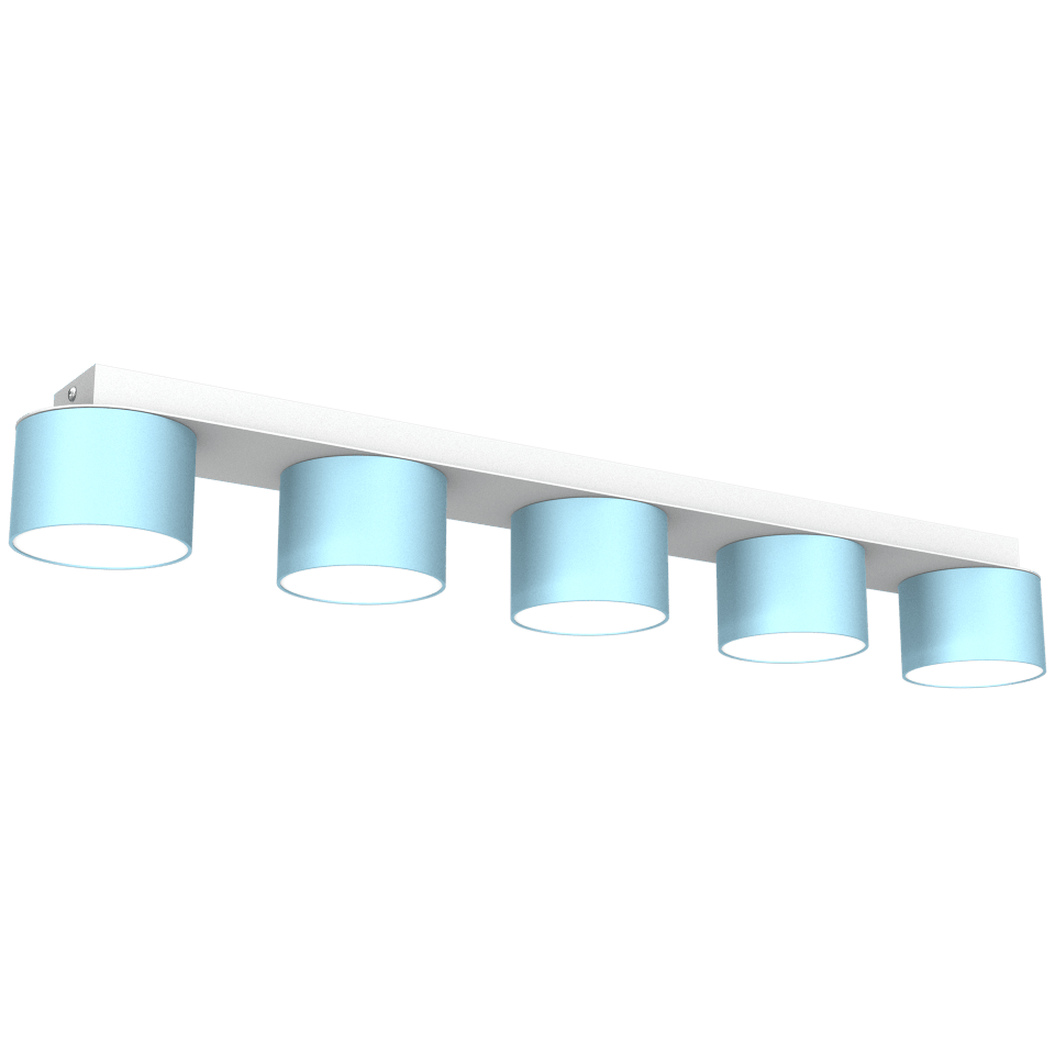 Childrens Multi-Light Ceiling Lamp Dixie with shade 60cm Blue White