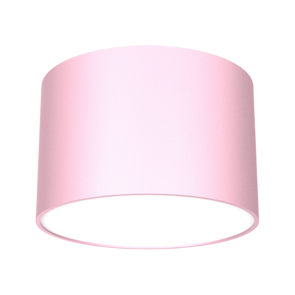 Παιδικό Φωτιστικό Οροφής Dixie με καπέλο 8cm Ροζ με Λευκό