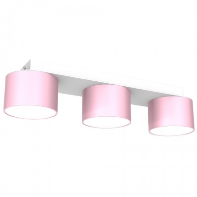 Children's Multi-Light Ceiling Lamp Dixie with shade 34cm Pink White