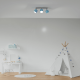 Childrens Multi-Light Ceiling Lamp Dixie Adjustable with shade 34cm Blue White