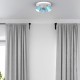 Childrens Multi-Light Ceiling Lamp Dixie Adjustable with shade Ø29cm Blue White