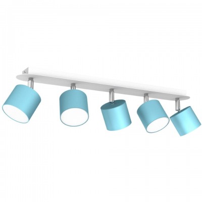 Children's Multi-Light Ceiling Lamp Dixie Adjustable with shade 60cm Blue White