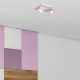Childrens Multi-Light Ceiling Lamp Dixie Adjustable with shade 24cm Pink White
