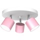Childrens Multi-Light Ceiling Lamp Dixie Adjustable with shade Ø29cm Pink White