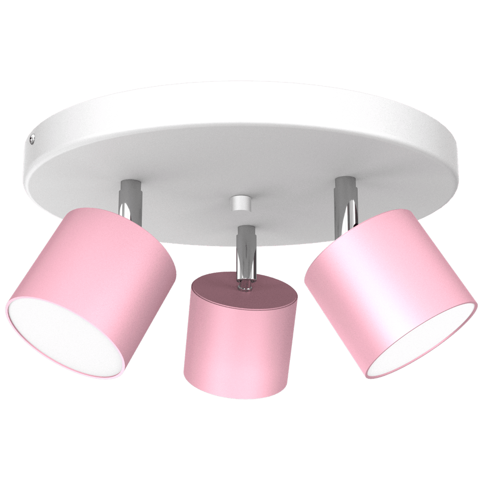 Παιδικό Φωτιστικό Οροφής Dixie Κινητό με καπέλο Ø29cm Ροζ με Λευκό
