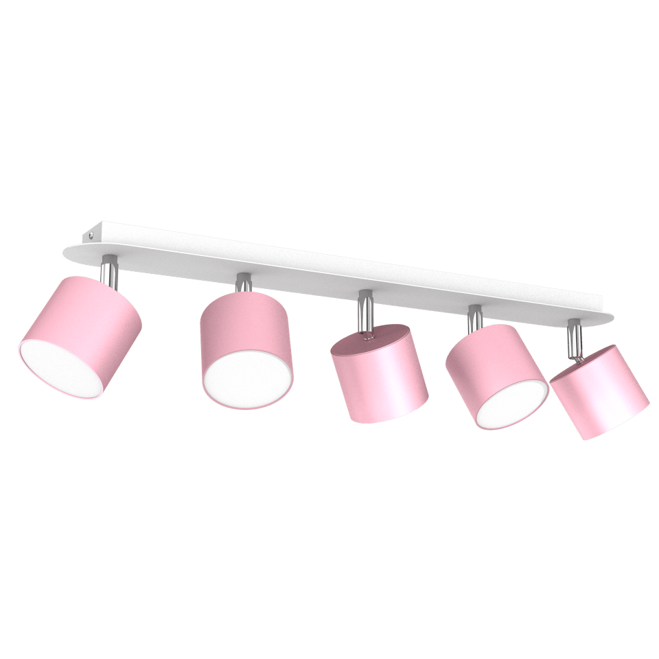 Παιδικό Φωτιστικό Οροφής Dixie Κινητό με καπέλο 60cm Ροζ με Λευκό