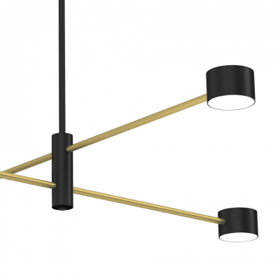Multi-Light Ceiling Lamp Cross 4xGX53 Ø106cm Black Gold