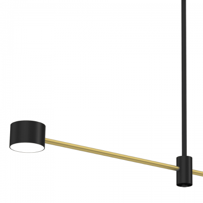 Multi-Light Ceiling Lamp Cross 2xGX53 Ø106cm Black Gold